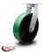 Service Caster 12'' Extra Heavy Duty Green Poly on Cast Iron Wheel Swivel Top Plate Caster CRAN-SCC-KP92S1230-PUR-GB - alternate 3